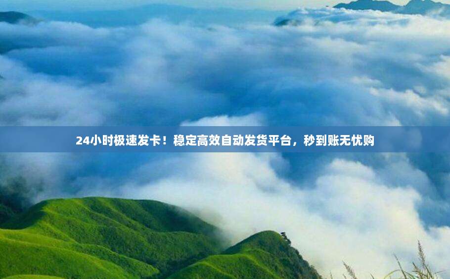 24小时极速发卡！稳定高效自动发货平台，秒到账无忧购